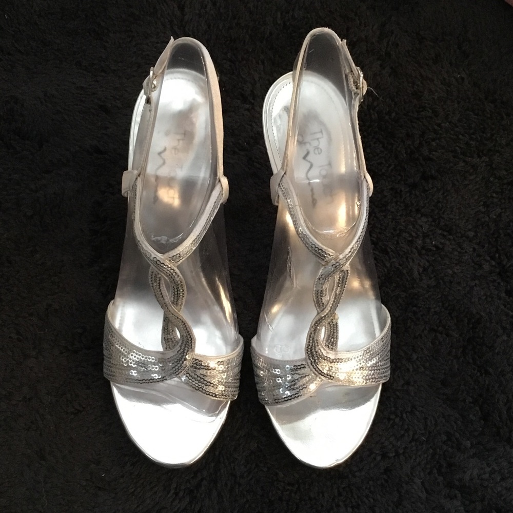 Touch of Nina Silver Satin Dress Shoe